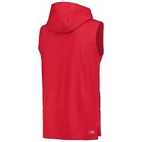 T-shirt à capuche sans manches pour hommes MSX par Michael Strahan Scarlet San Francisco 49ers Captain