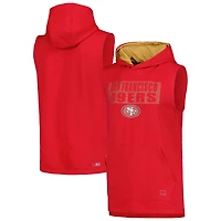 Sweat à capuche sans manches MSX by Michael Strahan Scarlet San Francisco 49ers Marathon pour hommes