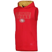 Sweat à capuche sans manches MSX by Michael Strahan Scarlet San Francisco 49ers Marathon pour hommes