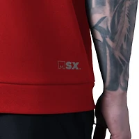 Men's MSX by Michael Strahan Scarlet San Francisco 49ers Tri-Blend Rebound Sleeveless Hoodie