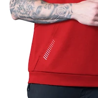 Men's MSX by Michael Strahan Scarlet San Francisco 49ers Tri-Blend Rebound Sleeveless Hoodie