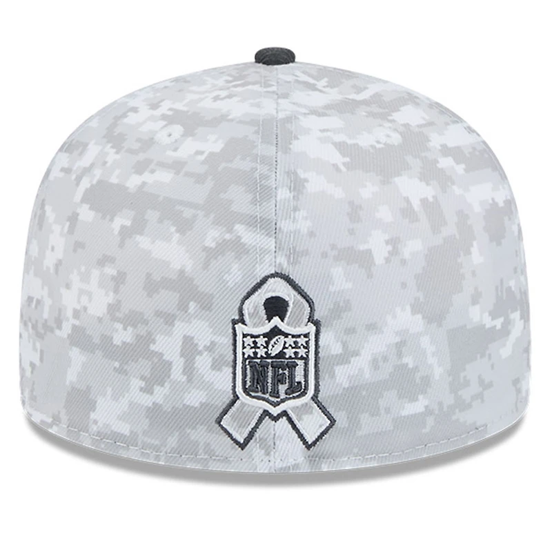 Casquette ajustée New Era 59FIFTY Salute To Service 2024 San Francisco 49ers blanche/graphite pour homme