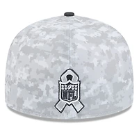 Casquette ajustée New Era 59FIFTY Salute To Service 2024 San Francisco 49ers blanche/graphite pour homme