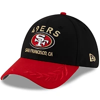 Men's New Era Black/Scarlet San Francisco 49ers 2025 NFL Draft 39THIRTY Flex Hat