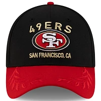 Casquette New Era 39THIRTY Flex noire/écarlate pour homme, San Francisco 49ers, draft NFL 2025