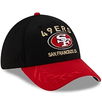 Men's New Era Black/Scarlet San Francisco 49ers 2025 NFL Draft 39THIRTY Flex Hat