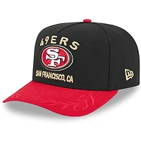 Men's New Era Black/Scarlet San Francisco 49ers 2025 NFL Draft 9FIFTY A-Frame Snapback Hat