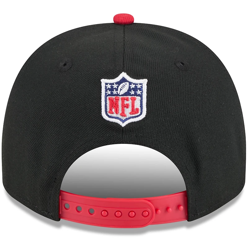 Men's New Era Black/Scarlet San Francisco 49ers 2025 NFL Draft 9FIFTY A-Frame Snapback Hat