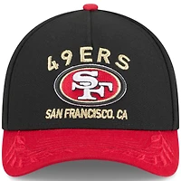 Casquette ajustable New Era 9FORTY M-Crown A-Frame pour homme, noire/écarlate, des San Francisco 49ers, draft NFL 2025