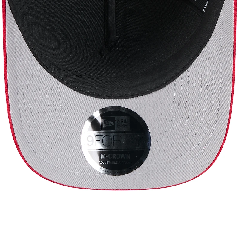 Casquette ajustable New Era 9FORTY M-Crown A-Frame pour homme, noire/écarlate, des San Francisco 49ers, draft NFL 2025