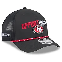 Casquette ajustable New Era noire pour homme, San Francisco 49ers 2025 Inspire Change 9FORTY M-Crown