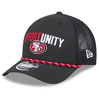 Men's New Era Black San Francisco 49ers 2025 Inspire Change 9FORTY M-Crown Adjustable Hat