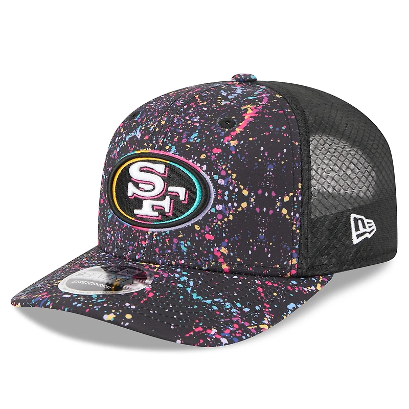Casquette ajustable NFL Crucial Catch 9SEVENTY noire New Era pour homme, San Francisco 49ers 2025