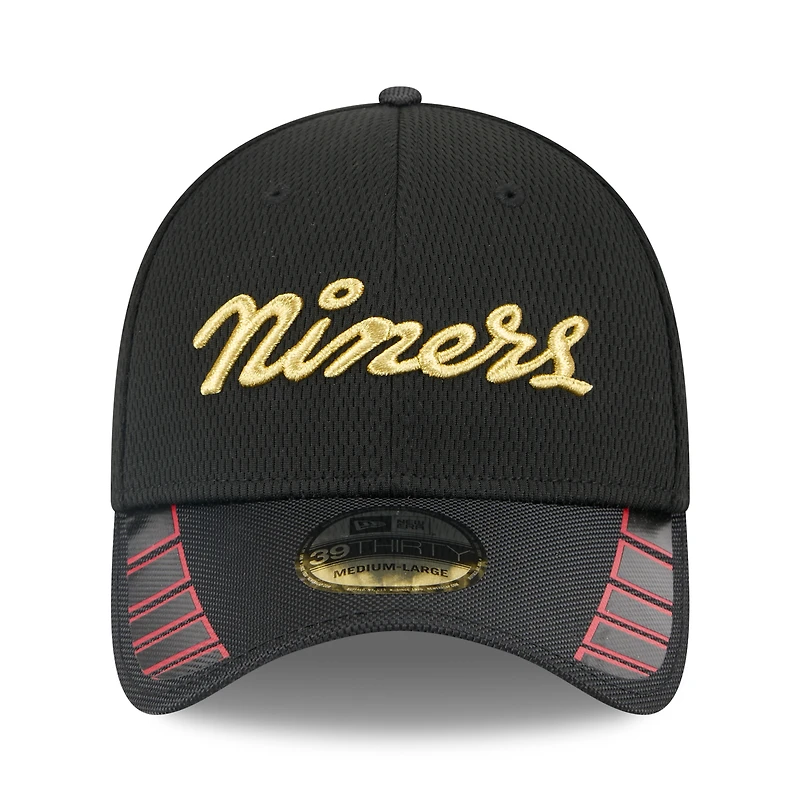 Casquette New Era noire 39THIRTY Flex pour homme, collection Rivalries 2025 des San Francisco 49ers