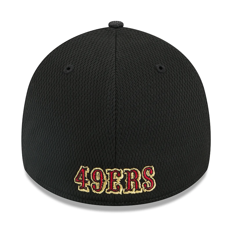 Casquette New Era noire 39THIRTY Flex pour homme, collection Rivalries 2025 des San Francisco 49ers
