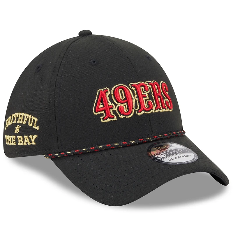 Men's New Era  Black San Francisco 49ers 2025 Rivalries Collection On-Field 39THIRTY Flex Hat