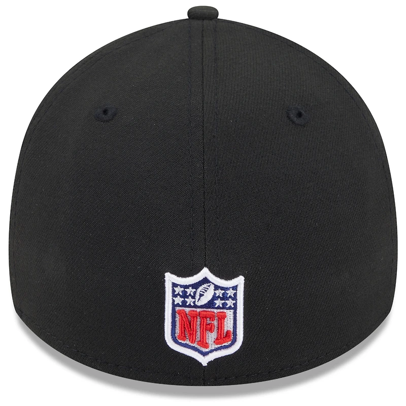Casquette New Era noire 39THIRTY Flex pour homme, collection Rivalries 2025 des San Francisco 49ers