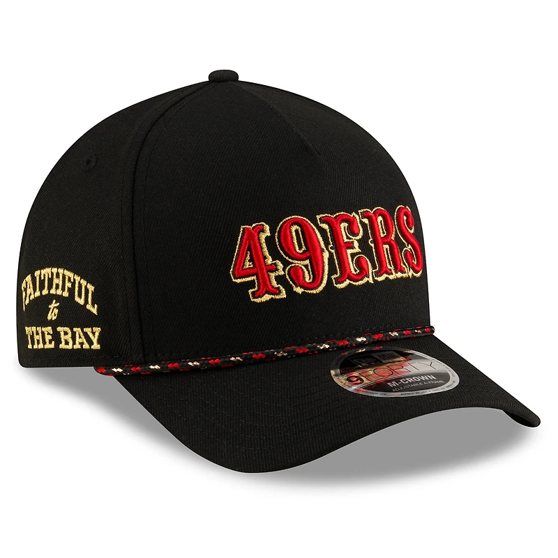 Men's New Era  Black San Francisco 49ers 2025 Rivalries Collection On-Field 9FORTY M-Crown A-Frame Adjustable Hat