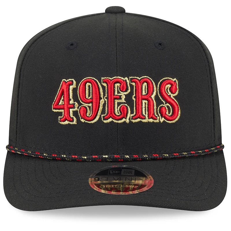 Men's New Era Black San Francisco 49ers 2025 Rivalries Collection On-Field 9SEVENTY Adjustable Hat