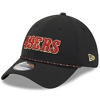 Casquette New Era noire 39THIRTY Flex pour homme, collection Rivalries 2025 des San Francisco 49ers