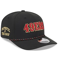 Casquette ajustable noire New Era 9SEVENTY pour homme, collection Rivalries 2025, San Francisco 49ers