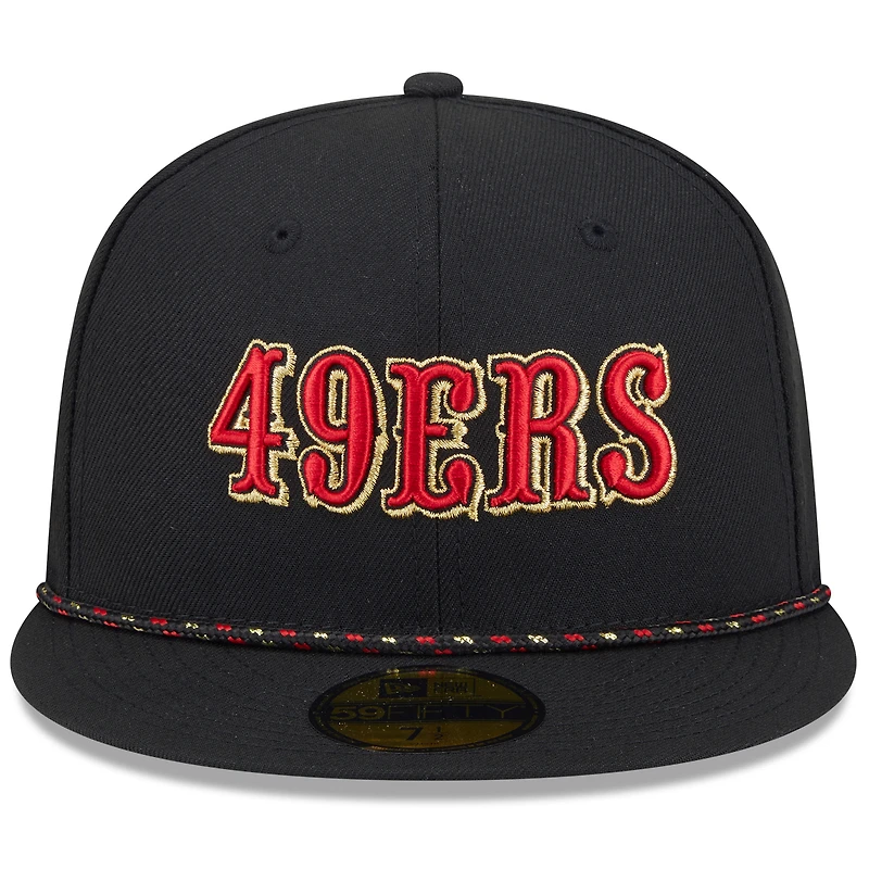 Casquette ajustée noire New Era 59FIFTY pour homme, collection Rivalries 2025, San Francisco 49ers