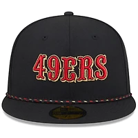 Casquette ajustée noire New Era 59FIFTY pour homme, collection Rivalries 2025, San Francisco 49ers