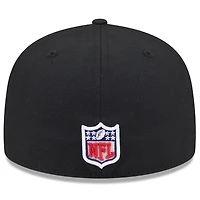 Men's New Era Black San Francisco 49ers 2025 Rivalries Collection Sideline Rope 59FIFTY Fitted Hat