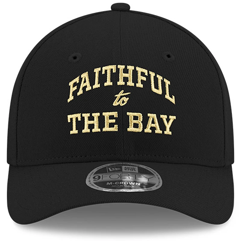 Casquette ajustable New Era noire 9FORTY M-Crown pour homme, collection Rivalries 2025, San Francisco 49ers