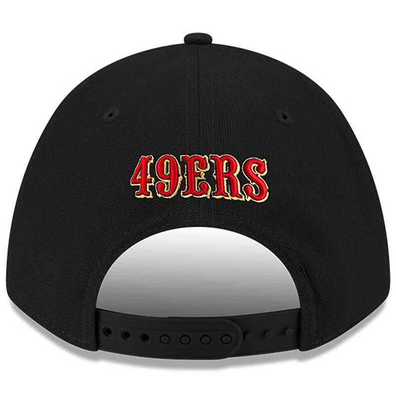 Casquette ajustable New Era noire 9FORTY M-Crown pour homme, collection Rivalries 2025, San Francisco 49ers