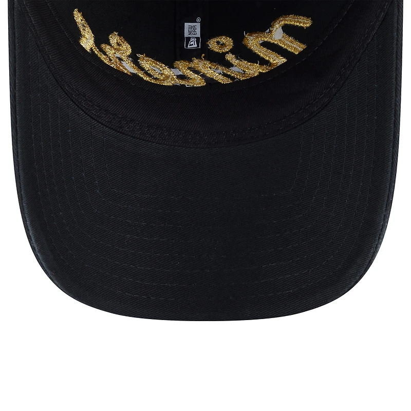 Casquette ajustable New Era noire San Francisco 49ers 2025 Rivalries Collection Team 9TWENTY pour homme