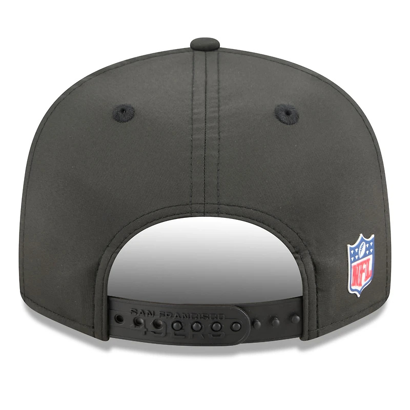 Casquette snapback 9FIFTY noire New Era pour homme, San Francisco 49ers 2025, panneau fendu