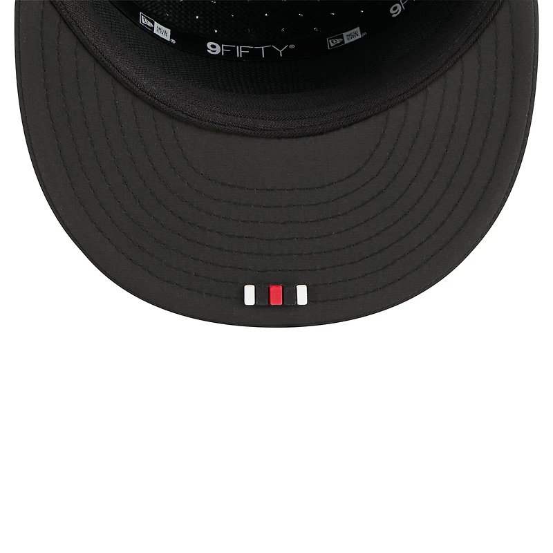 Casquette snapback 9FIFTY noire New Era pour homme, San Francisco 49ers 2025, panneau fendu