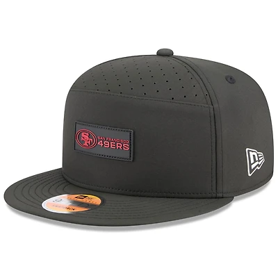 Casquette snapback 9FIFTY noire New Era pour homme, San Francisco 49ers 2025, panneau fendu