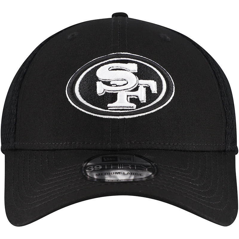 Men's New Era Black San Francisco 49ers 39THIRTY Flex Hat