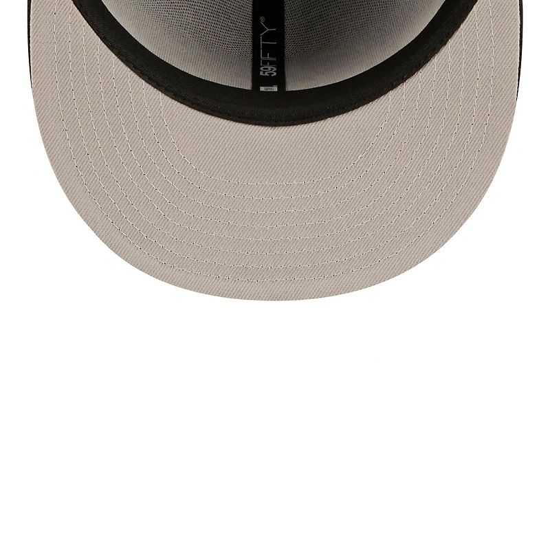 Casquette ajustée New Era noire pour homme, édition spéciale 80e anniversaire des 49ers de San Francisco (modèle 59FIFTY).