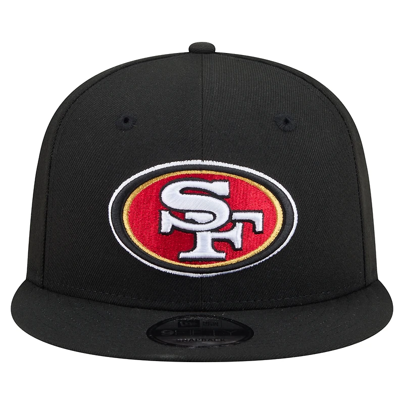 Casquette snapback New Era 9FIFTY noire pour homme, San Francisco 49ers