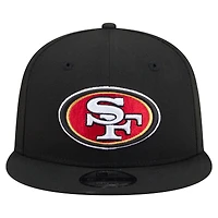 Casquette snapback New Era 9FIFTY noire pour homme, San Francisco 49ers