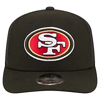 Casquette trucker New Era noire pour homme, modèle 9SEVENTY des 49ers de San Francisco.