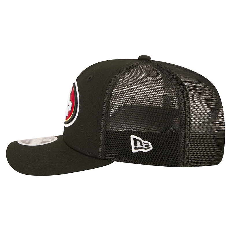Men's New Era Black San Francisco 49ers 9SEVENTY Trucker Adjustable Hat