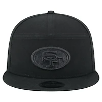 Men's New Era Black San Francisco 49ers Adventure Canvas Split Panel 9FIFTY Snapback Hat