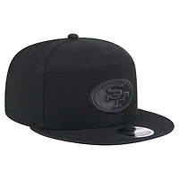 Men's New Era Black San Francisco 49ers Adventure Canvas Split Panel 9FIFTY Snapback Hat