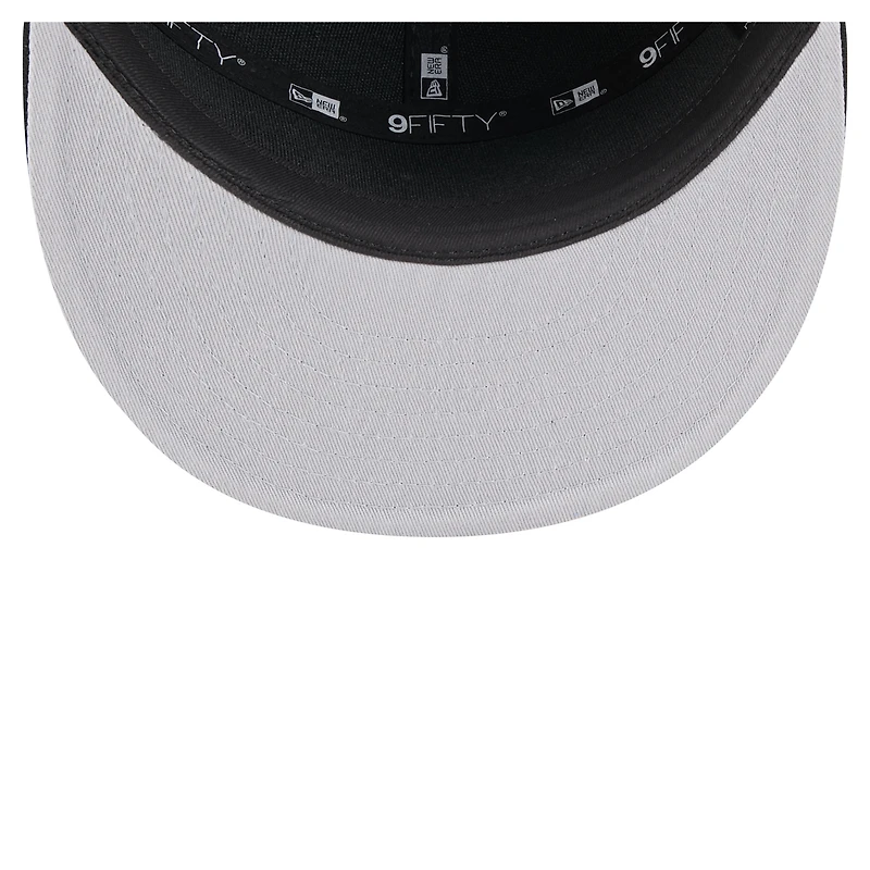 Men's New Era Black San Francisco 49ers Adventure Canvas Split Panel 9FIFTY Snapback Hat