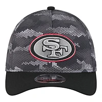 Casquette New Era Flex noire pour homme, motif camouflage San Francisco 49ers, modèle A-Frame 39THIRTY