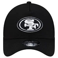 Men's New Era Black San Francisco 49ers City Script 9FORTY A-Frame Adjustable Hat