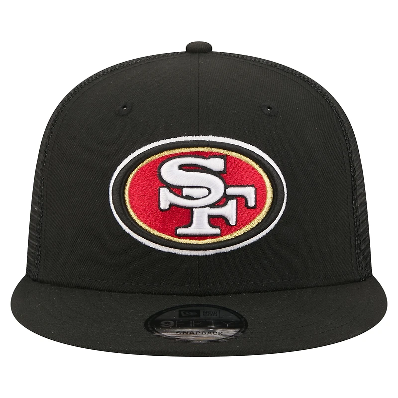 Casquette trucker snapback New Era 9FIFTY Core Team San Francisco 49ers noire pour homme
