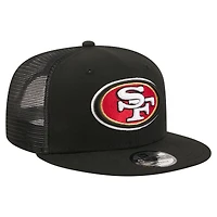 Men's New Era  Black San Francisco 49ers Core Team 9FIFTY Trucker Snapback Hat