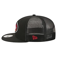 Men's New Era  Black San Francisco 49ers Core Team 9FIFTY Trucker Snapback Hat