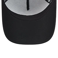 Men's New Era Black San Francisco 49ers Domain 9FORTY A-Frame Trucker Adjustable Hat