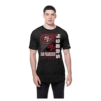 T-shirt oversize délavé aux enzymes New Era noir des San Francisco 49ers pour homme